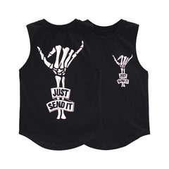 JUST SEND IT BOYS MUSCLE TEE SMALL PRINT